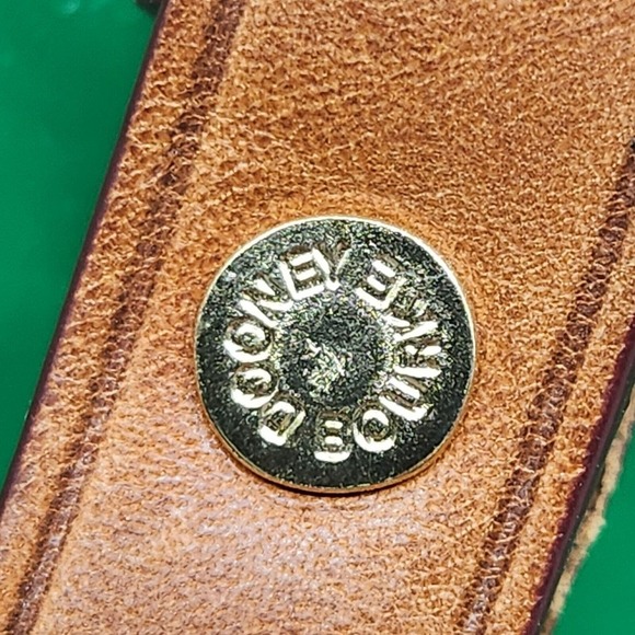 Dooney & Bourke Double Strap Shoulder Tassel Bag Green Patent Leather Purse - Picture 14 of 16